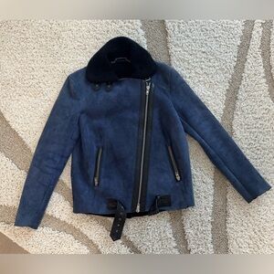 MUUBAA BLUE SHEARLING JACKET